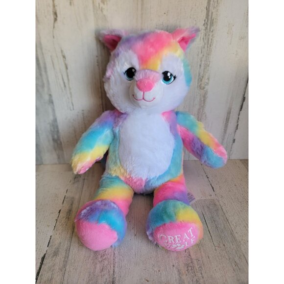 Great Wolf Lodge Build-A-Bear rainbow exclusive plush stuffed animal - Picture 1 of 7